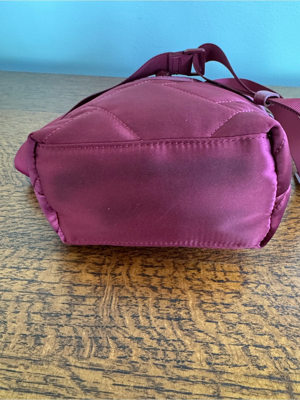 Kurt Geiger Quilted XS Crossbody Bag in Deep Berry - Picture 6 of 11